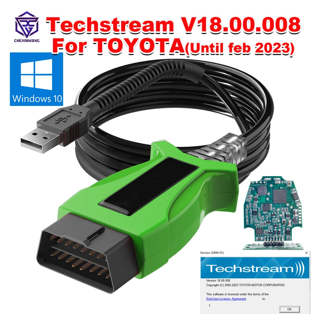 Фото V18.00.008 TIS Techstream для TOYOTA 2 TOYOTA2 V165 J2534 Passthru DLC3 OBDII OBD2 Автомобильный диагностический кабельный сканер до 2023 г. №1