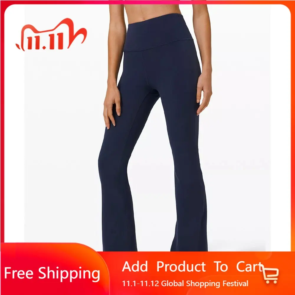 

022 New Female Yoga Wide-leg Pants Pocket High Waist Slim Casual Flared Pants Leggings Sport Women Fitness