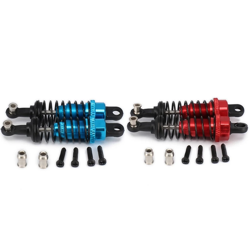 

4 Pcs Oil Adjustable 65Mm Shock Absorber Damper For Rc Car 1/18 Wltoys A959 A969 A979 K929- 2Pcs Red & 2Pcs Blue