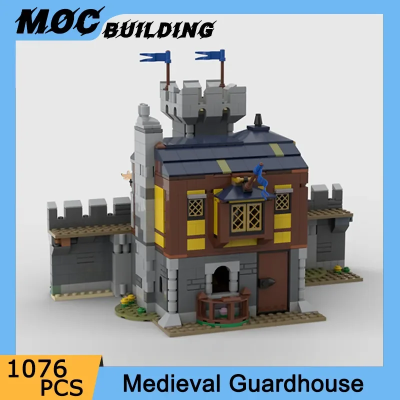 

DIY City Architecture Medieval Castle Model Building Blocks Guardhouse Construction Bricks Assemble Toys Children Gift 1076PCS
