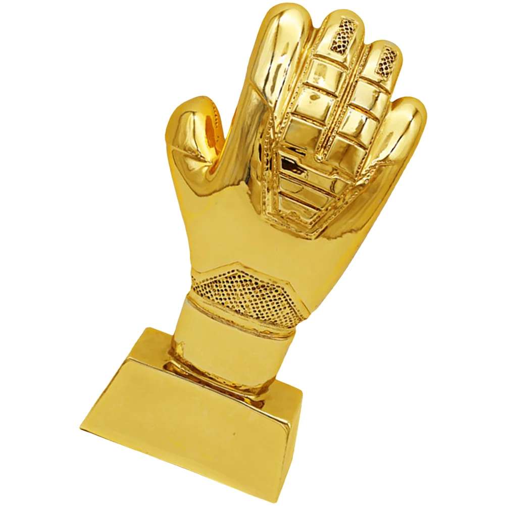 

Football Glove Trophy Decor Competition Prize Soccer Supply Compact Award Goalie Gloves