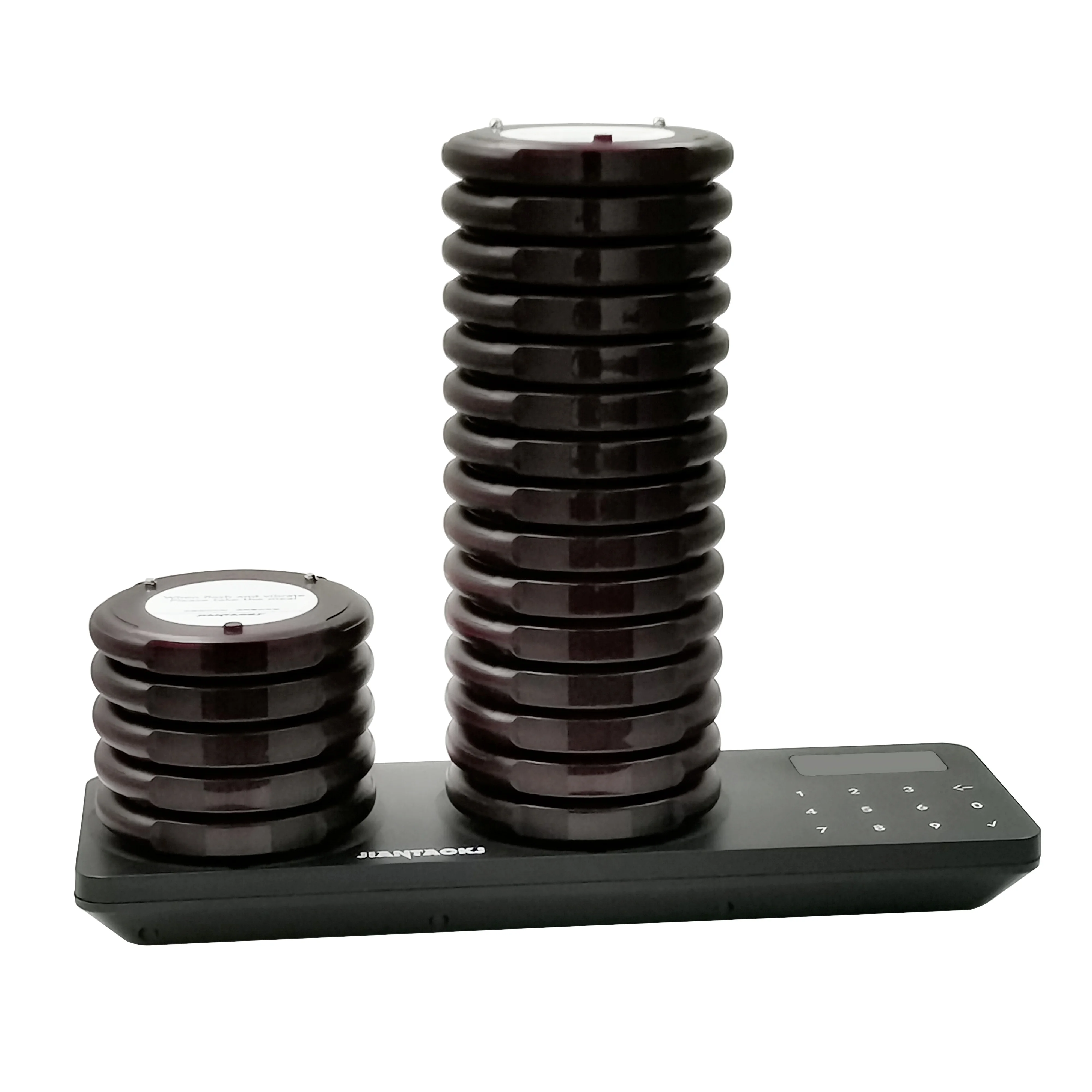 

Free Customized Logo Wireless Coaster Paging Waiter Calling System Vibrating Restaurant Mini Pager