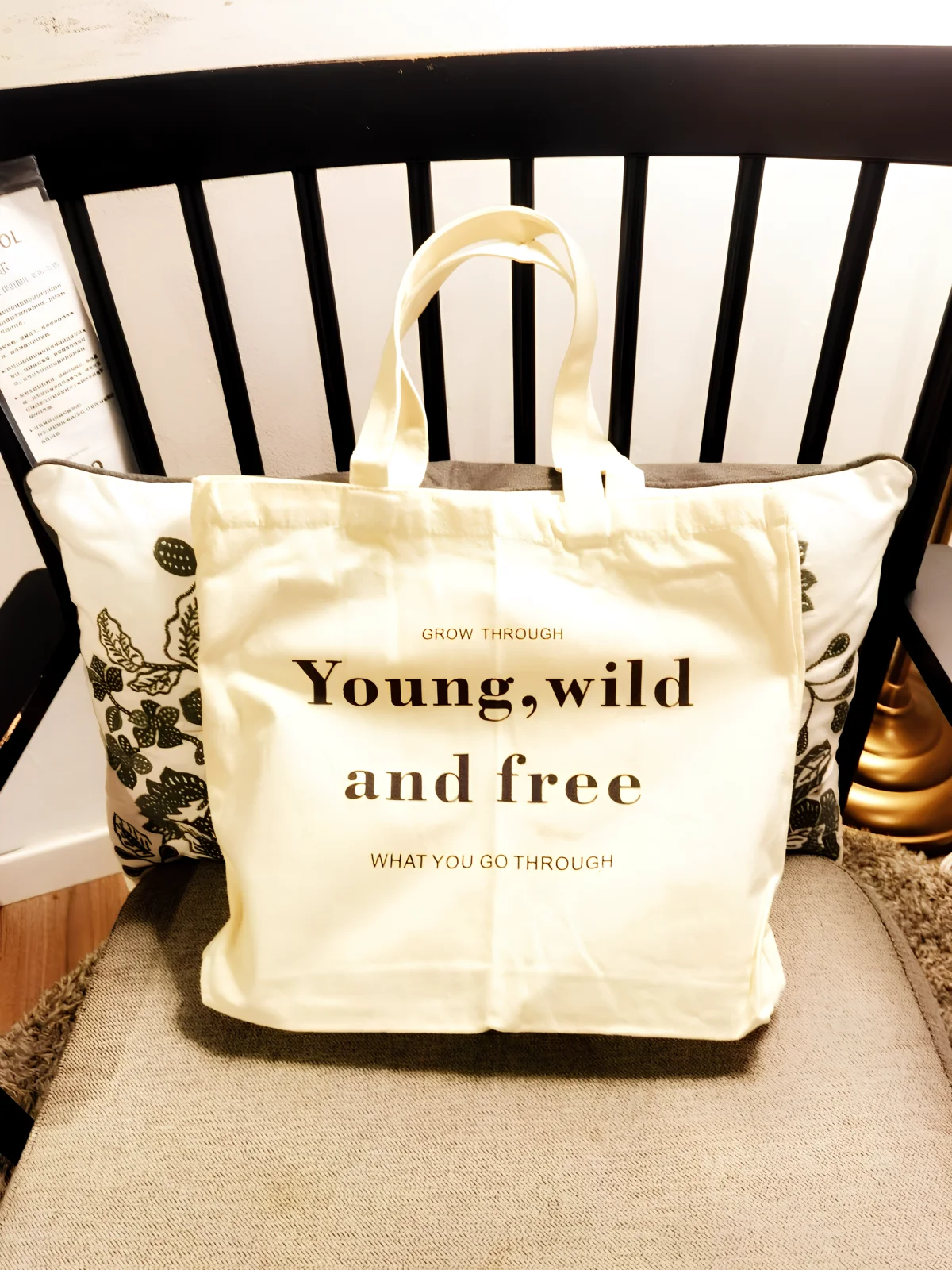 Холщовая сумка-мессенджер на одно плечо