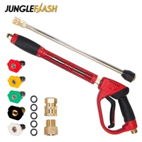 jungleflash pressure washer gun high power washer gun with replacement wand extension 5 nozzle tips m22 fittings 40inch 5000psi