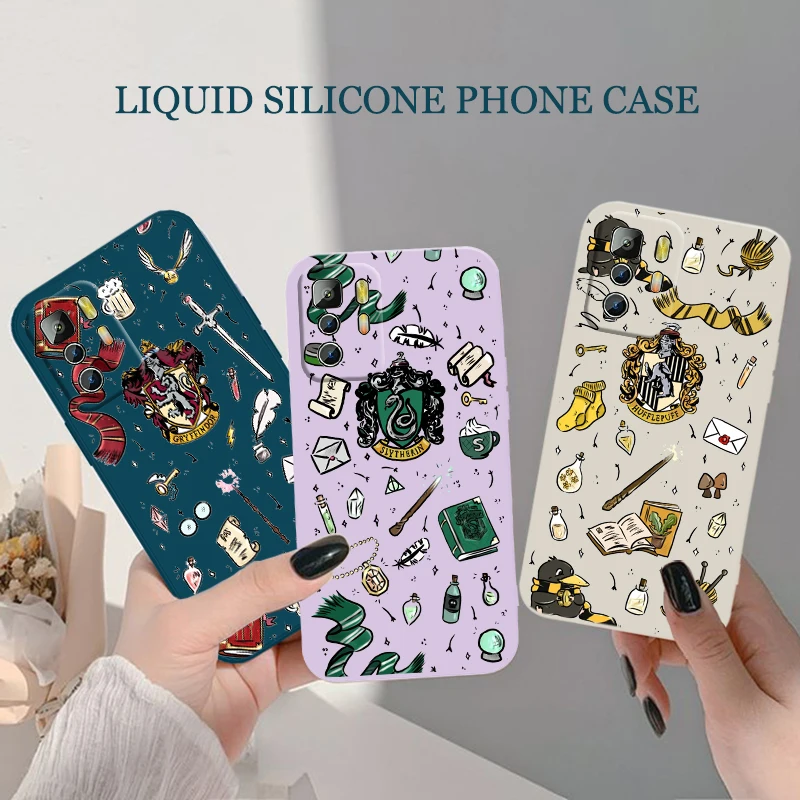 

Movie Animation Potterses Phone Case For Xiaomi Redmi Note 11T 11 11S 10T 10 9T 9S 9 8T 8 7 6 5 Pro Liquid Rope Funda Cover Soft