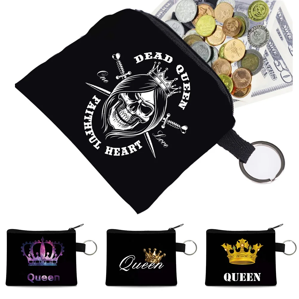 

Letter Funny Print Coin Purse Cute Zipper Bag Girls Coin Wallet USB Cable Bag Key Wallets Fashion Handbags Portable Women's Bag