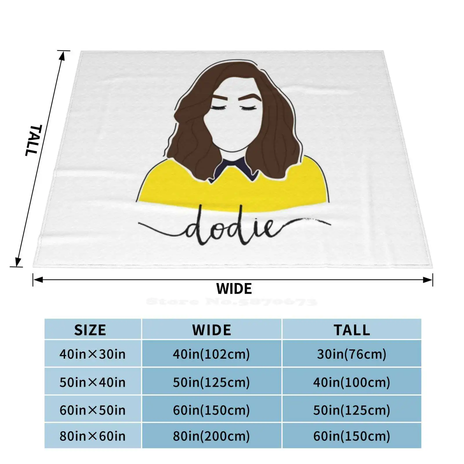 Портрет Dodie Clark (Doddle) модное мягкое теплое фланелевое одеяло с переплетением Youtube