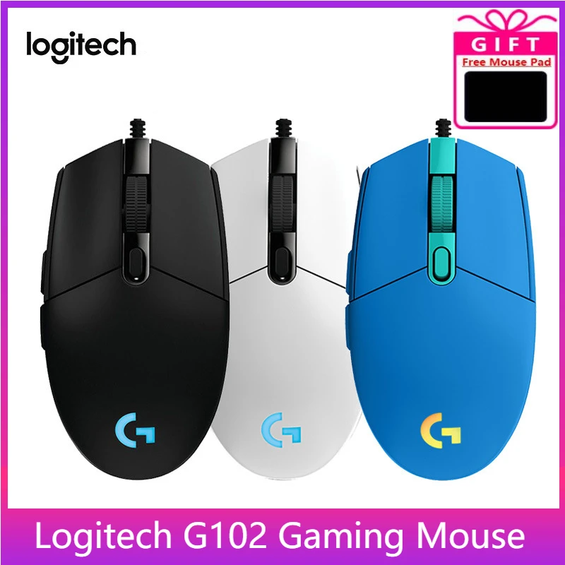 

Logitech G102 Lightsync Wired Gaming Mouse Backlit Mechanica Side Button Glare Mouse Macro Laptop USB Home Office Logitech G102