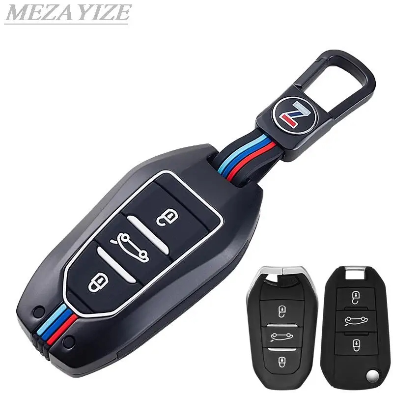 

Zinc Alloy Car Key Case For Peugeot 207 3008 208 308 2008 307 508 5008 407 301 206 Citroen c1 c2 c3 c4 grand picasso c5 ds 3 5