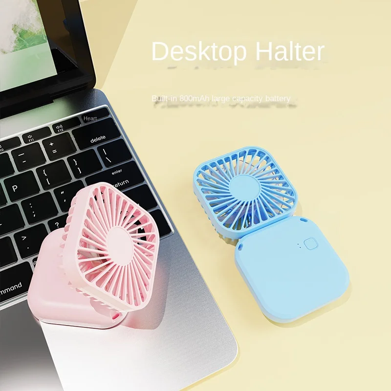 

Handheld Fan Desktop 180 Degree Folding Convenient Hanging Neck Summer Mini Pocket Mobile Power Usb Fan Outdoor Charging