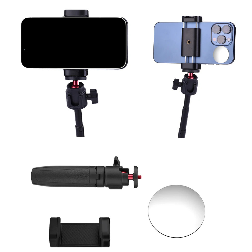 Зеркало для селфи-видеоблога с подставкой и держателем телефона