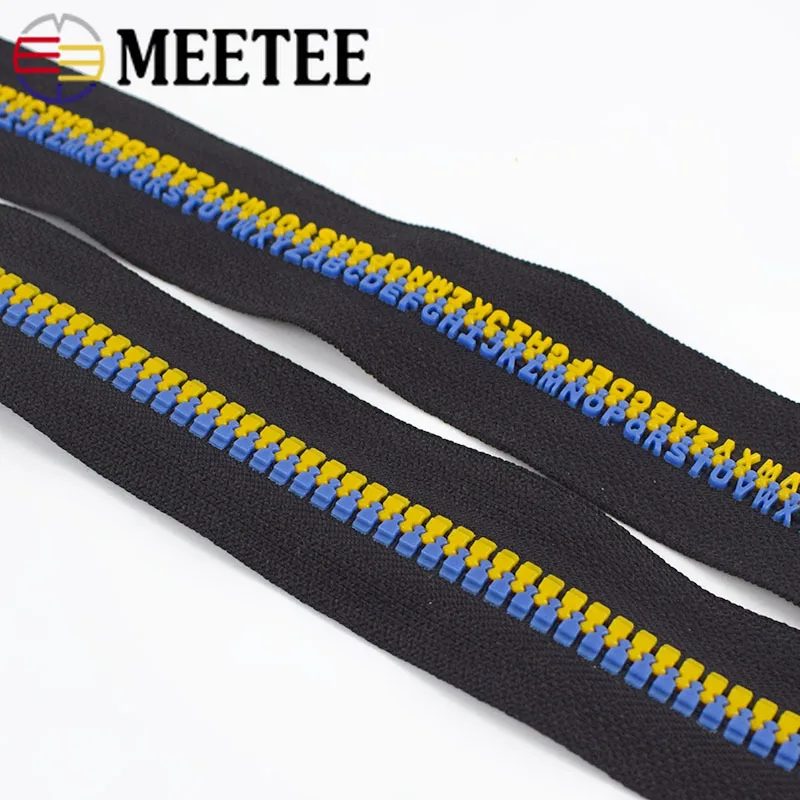 Meetee 2/4M 5 #/8 # полимерная кодовая молния индивидуальный Алфавит специальные