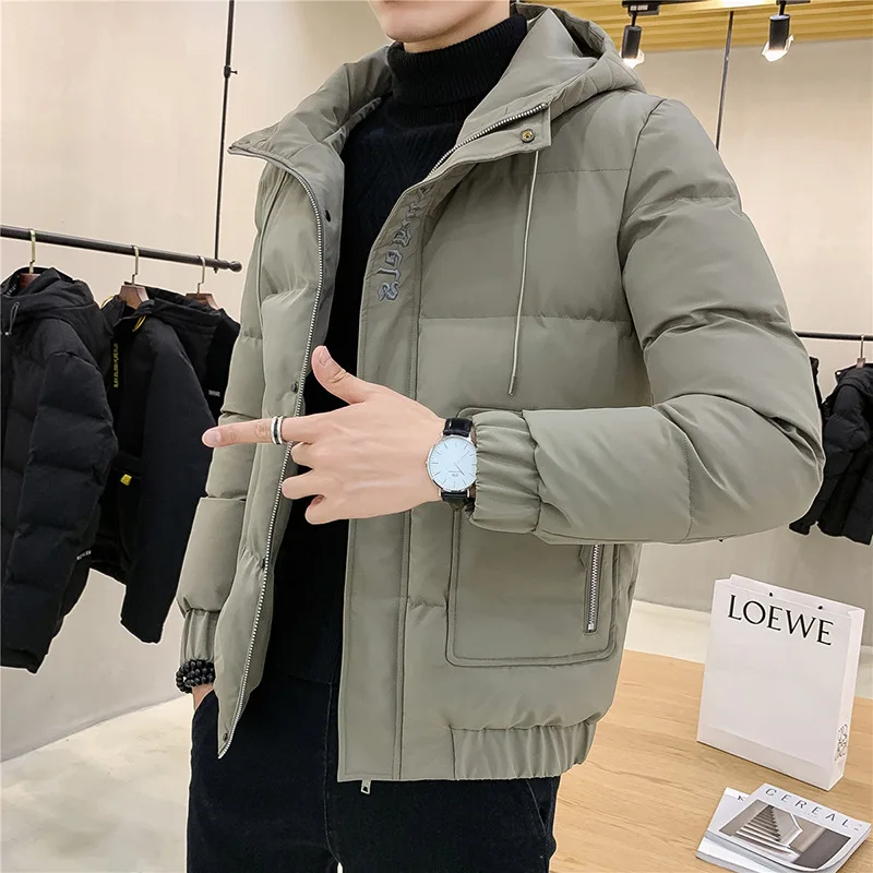2022 New Men's Winter Down Cotton-padded Coat Men's Korean Version of Handsome Cotton-padded Jacket Warm Top Tide Jackets