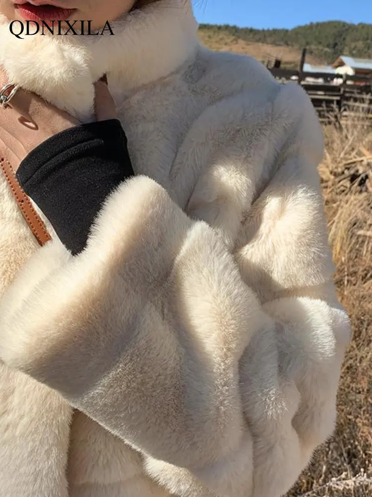 Faux Fur Coat 2022 Winter Women's Fur Coat Korean Version Jacket New In Outerwears Women's Winter Jacket with Free Shipping