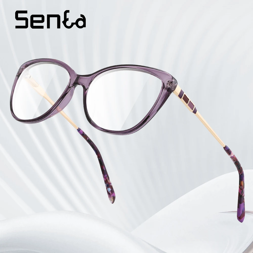 

Senta Reading Glassess Women Cat Eye Blue Light Presbyopia Magnifying Glasses TR90 New Fancy Eyeglass Frame for Women Free Ship