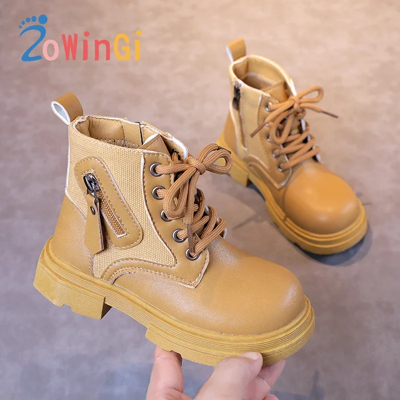 

Size 26-36 Girl Child Boot Elegant Girls Casual Shoes Lace-up Children's Shoe for Girl Durable Children Shoes botas para niños