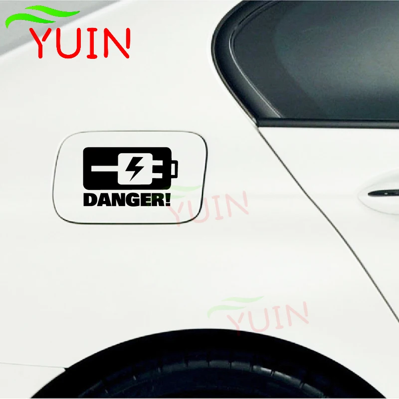 

YUIN Car Sticker Motorcycle Decals Danger Charging Warning Decal Creative PVC Decorative Accessories Waterproof Stickers 15*10cm