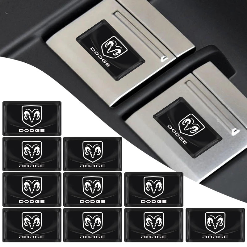 

2/5/10 шт., руль из углеродного волокна, эмблема с логотипом автомобиля, 3D наклейки для Dodge Journey Ram 1500 durango Challeager NITRO, зарядное устройство