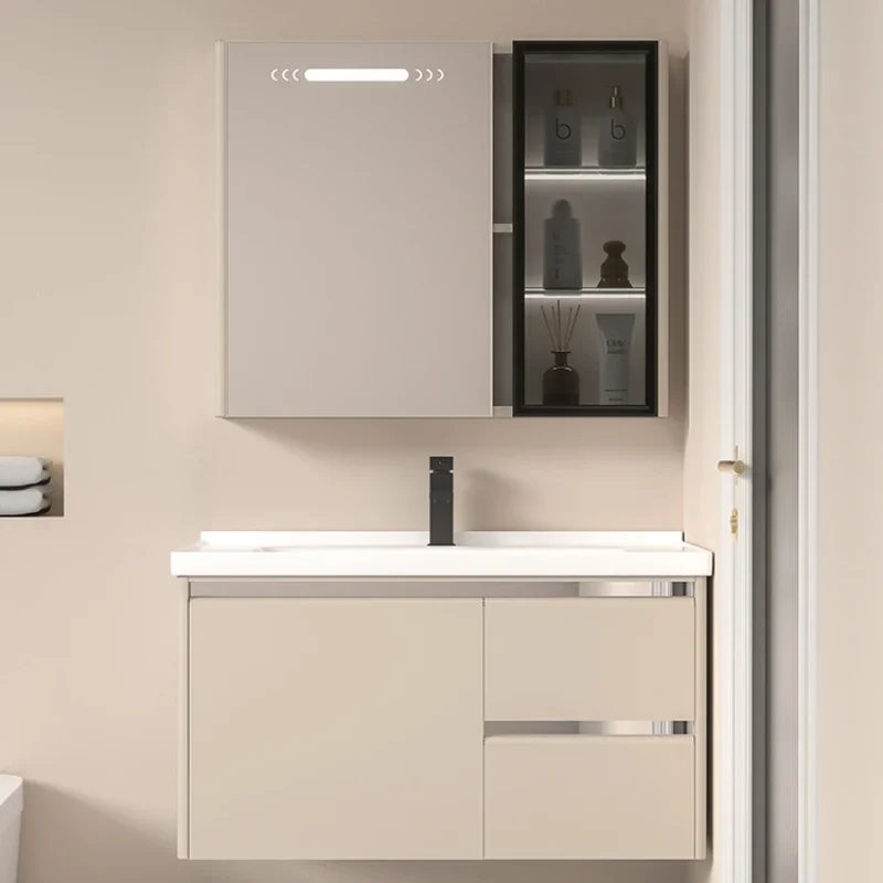 Шкафчик для салона зеркала шкаф хранения многофункциональная полка ванной