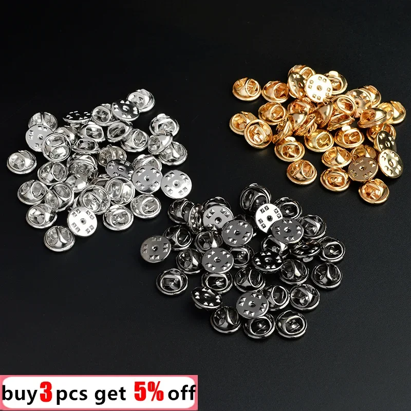 Металлические броши в виде бабочки 50 шт