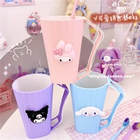 sanrio mouthwash cup kawaii mymelody kuromi cinnamoroll creative with handle home brushing cup couple cup