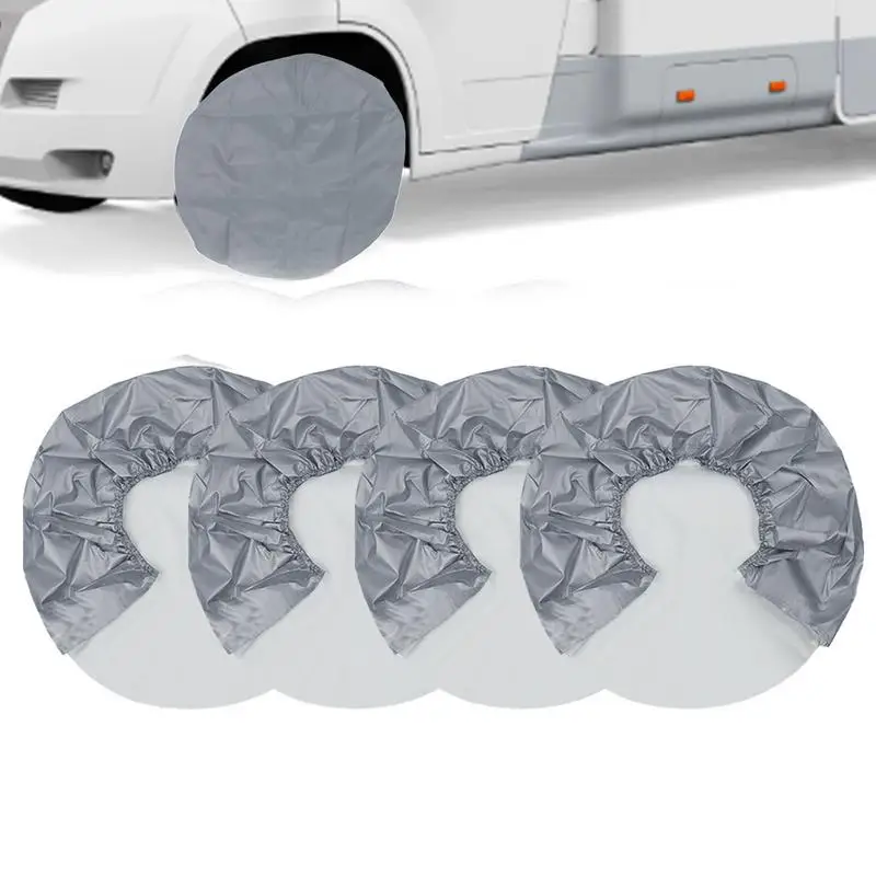 

Сумки для хранения шин Explore Land, чехлы для шин, универсальные автомобильные аксессуары для RV колес, водонепроницаемые УФ-Защитные пленки для дома на колесах