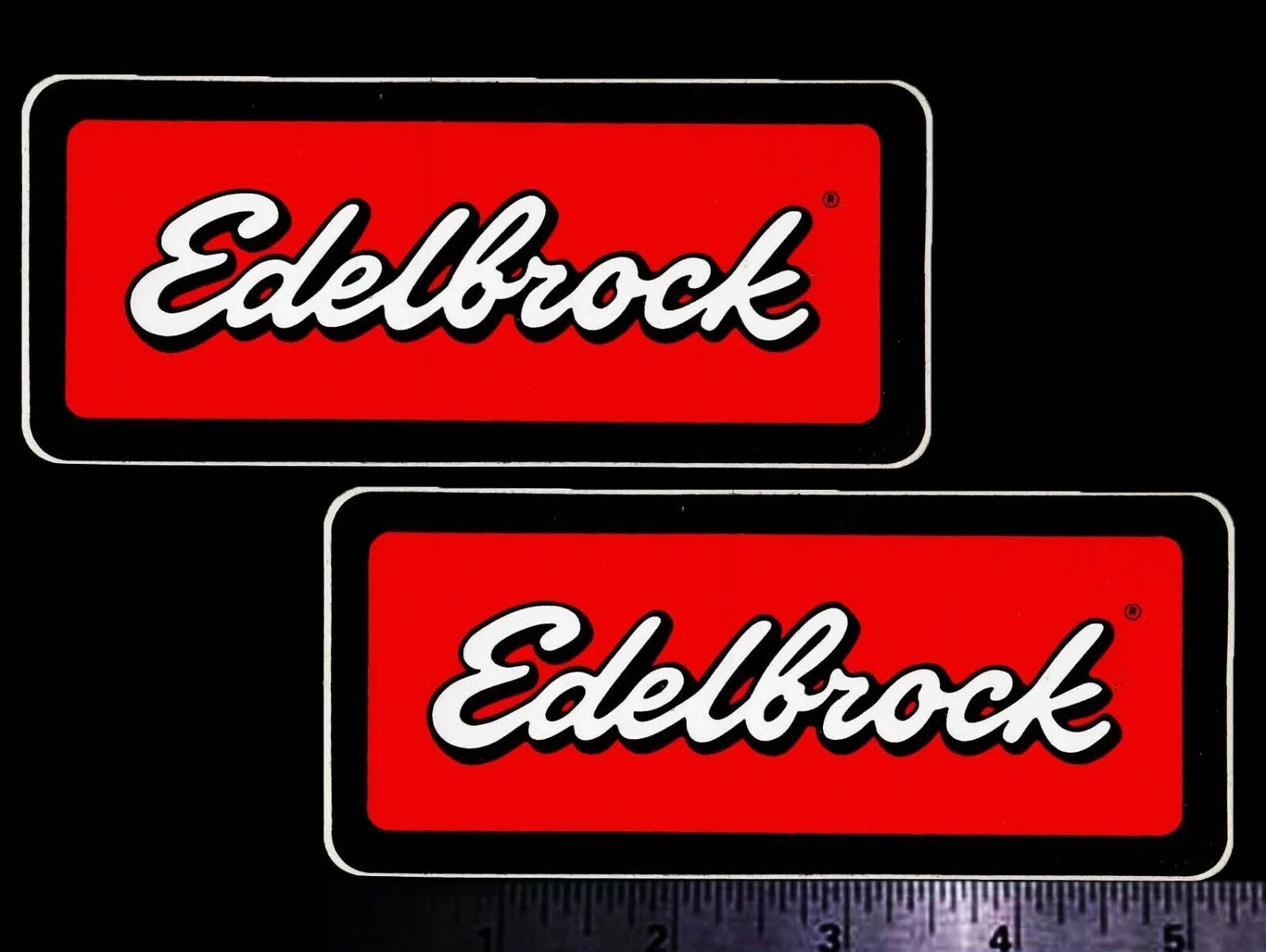 

For x2 EDELBROCK Original Vintage 1960's 70's Racing Decals/Stickers