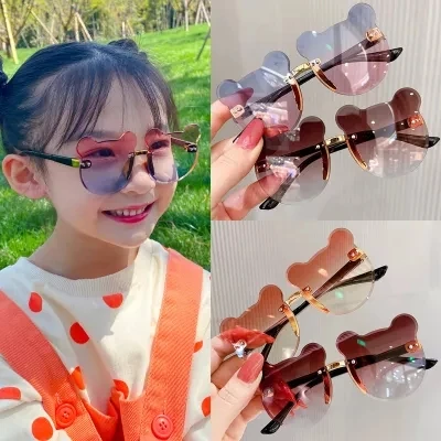 

Cartoon Children's Sunglasses Trend midfielder Anti-glare Bear Anti-radiation Sunglasses Baby Sunglasses Glasses Girls Boys