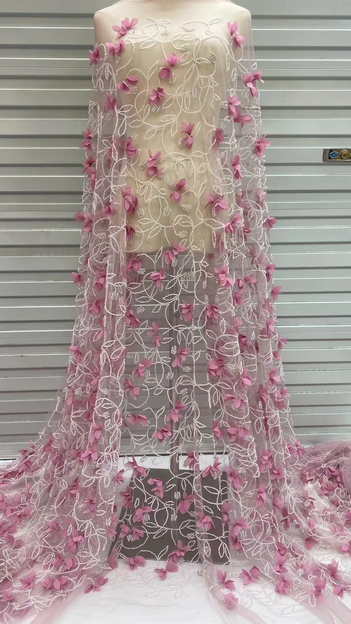 Новейшая африканская 3D цветочная кружевная ткань с вышивкой жениха высокое