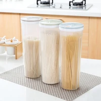 plastic food storage container jar set with lid kitchen bulk sealed cans refrigerator multigrain tank container for cereal new