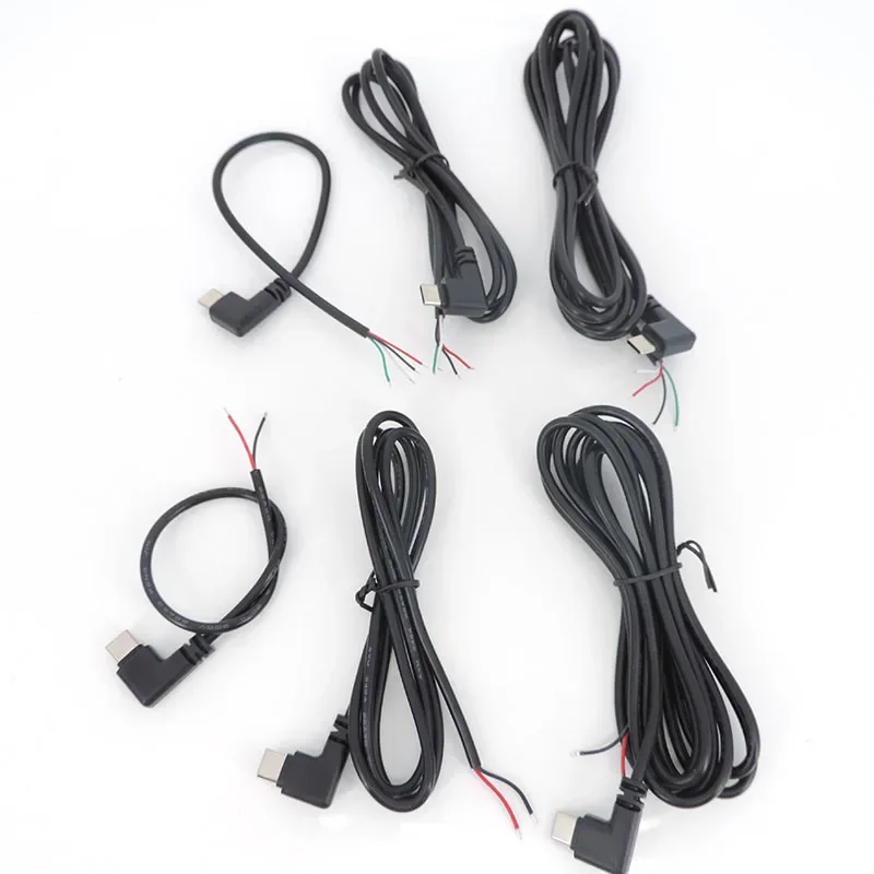 2/4-жильный контактный провод USB 2.0 Тип C Мужской женский локоть Type-c Кабельный