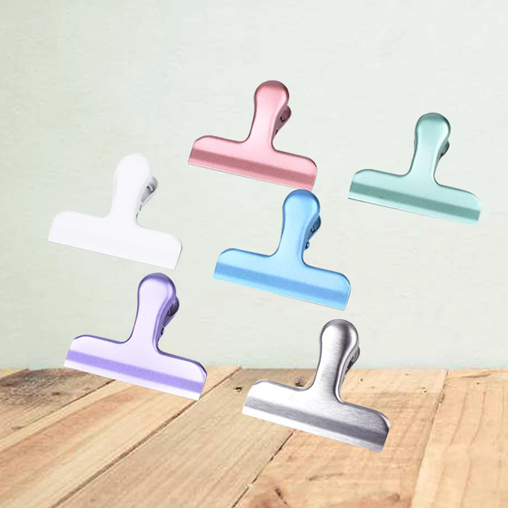 6 шт. креативные зажимы для сумок из нержавеющей стали сверхмощные мешков с едой