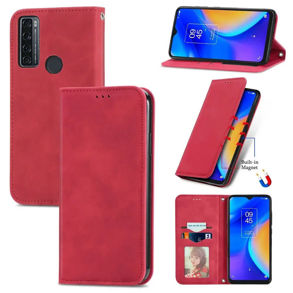 Для TCL 505 30 SE 40 NxtPaper 4G 5G Чехол Кошелек Магнит Книга Ракушка 20 40R 20B 20L E 305 306 40SE 30SE XL 40X