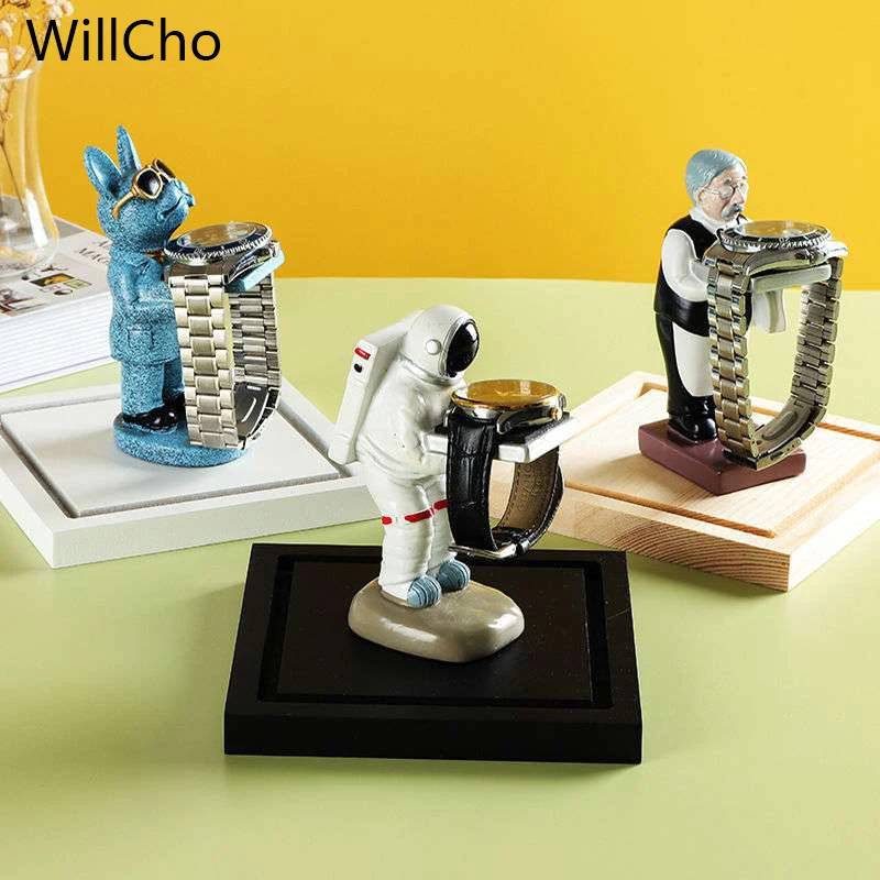 

New Resin Watch Stand for 38mm 40mm 42mm 44mm Watch Holder Astronaut Housekeeper Fortune Dog Watch Display Fashion Watch Gift