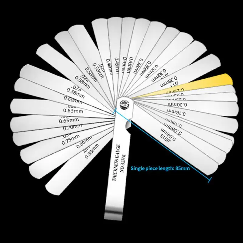 

Stainless Steel Feeler Gauges 32 Blade Dual Marked Feeler Gauge Foldable Feeler Gauges Measuring Tool Feeler Gauge Dropshipping
