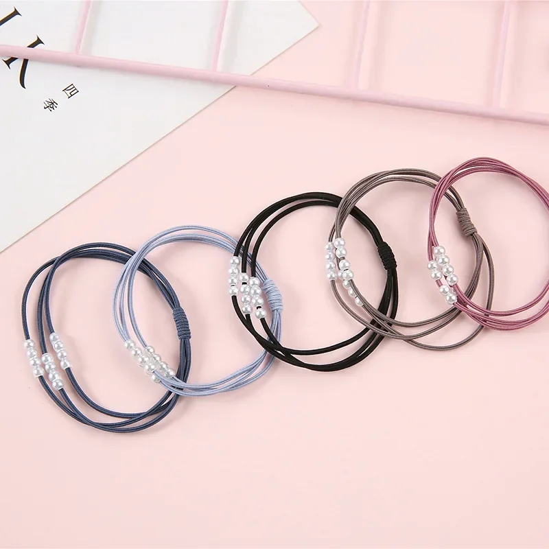 

10PCS Simple Knotted Hair Rope Handmade Hair Circle Women Tie Hair Rubber Band Bow Korea Head Rope Women