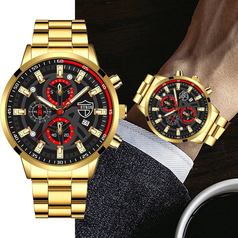 

Hot Selling Light Luxury Exquisite Creative Graduated Night Glow Multifunctional Dial Men's Quartz Watch for Men's Holiday Gifts