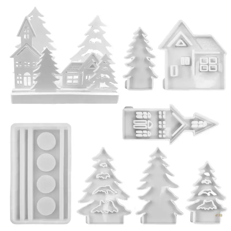 41XB силиконовые формы в форме дома форма для подсвечника литья ручной работы мыла