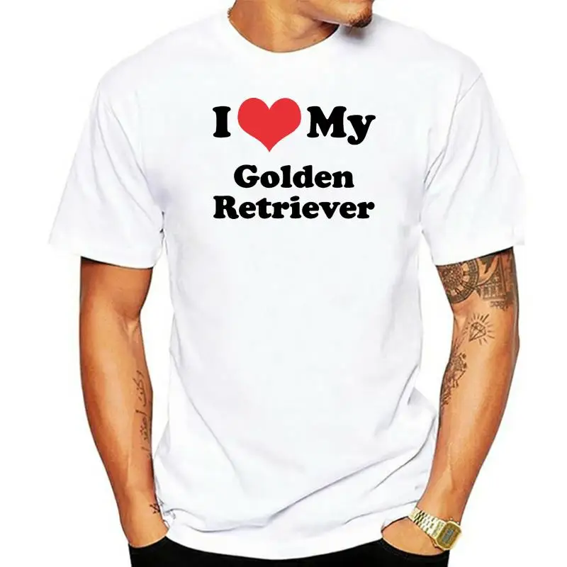 

Мужская футболка с принтом «I Love My Golden Retriever», 10 цветов