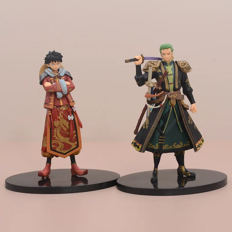 

18CM One Piece Anime Figure Zoro Luffy PVC Statue Action Figure Monkey D Luffy Chinese Style Model For Kids Christmas Toys Gifts