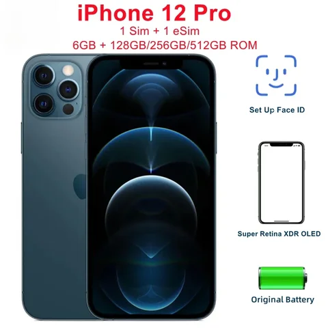 Смартфон Apple iPhone 12 Pro, 6/128ГБ, 6/256ГБ, global, Б/у