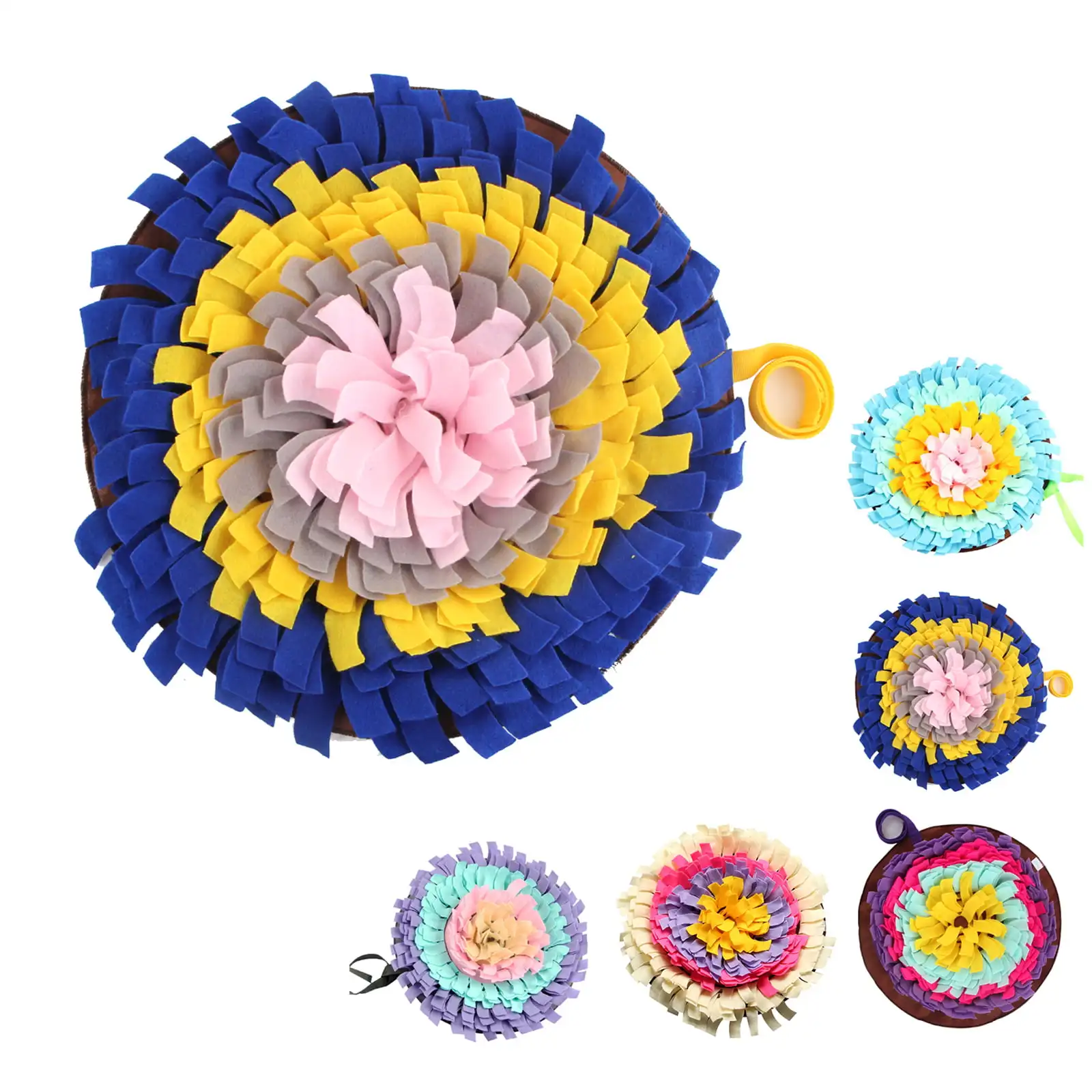 

New 18" Dog Snuffle Mat for Foraging Feeding Smell Training Interactive Game Mat, Blue
