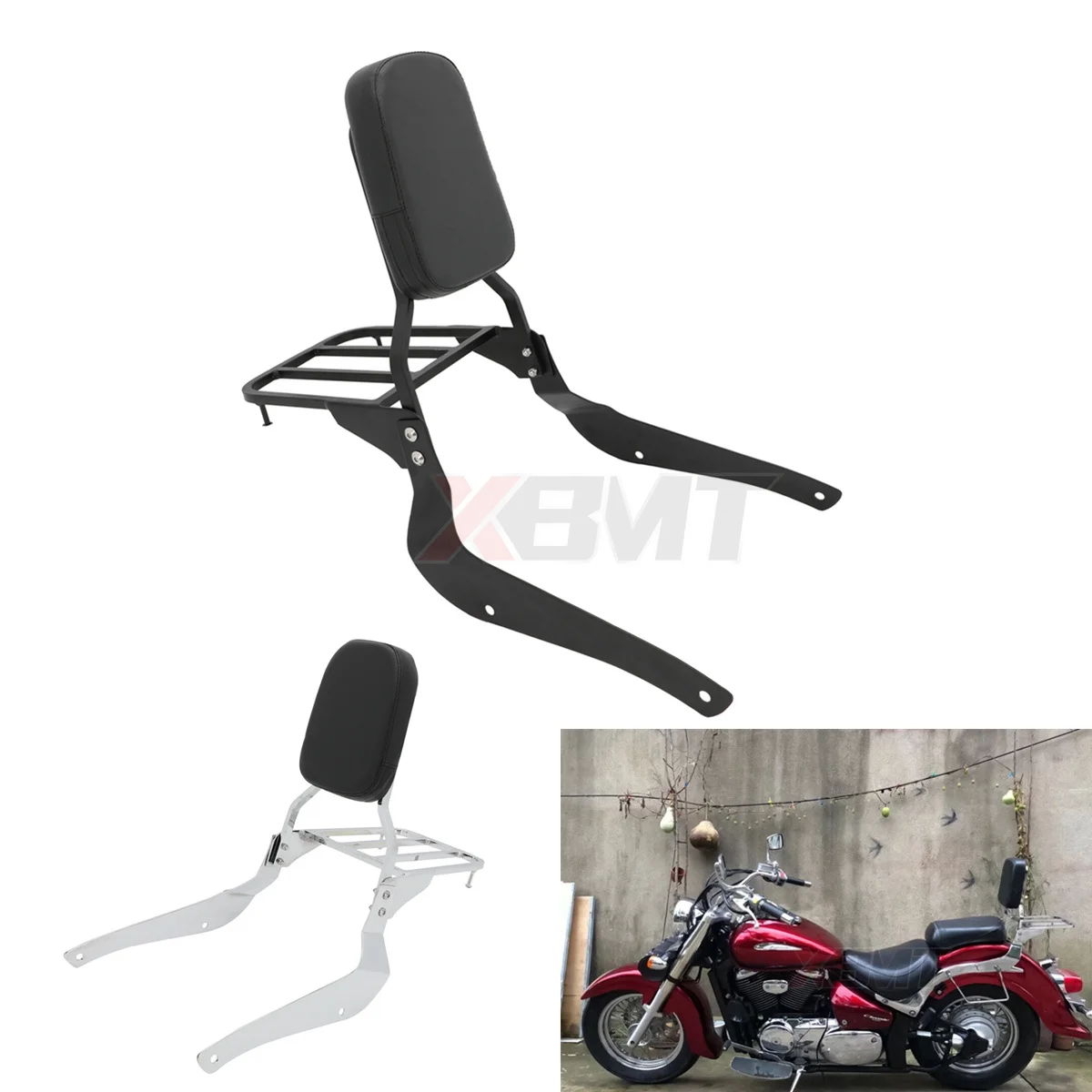 

Motorcycle Backrest Sissy Bar with Luggage Rack For Suzuki Intruder Volusia VL800 Boulevard C50 M50 2007-2012