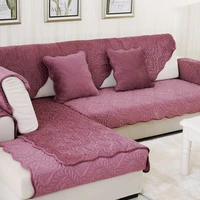 1pcs sofa cover solid color plush couch cover seat cushion europe style leather sofa l corner non slip sofa towel velvet chair