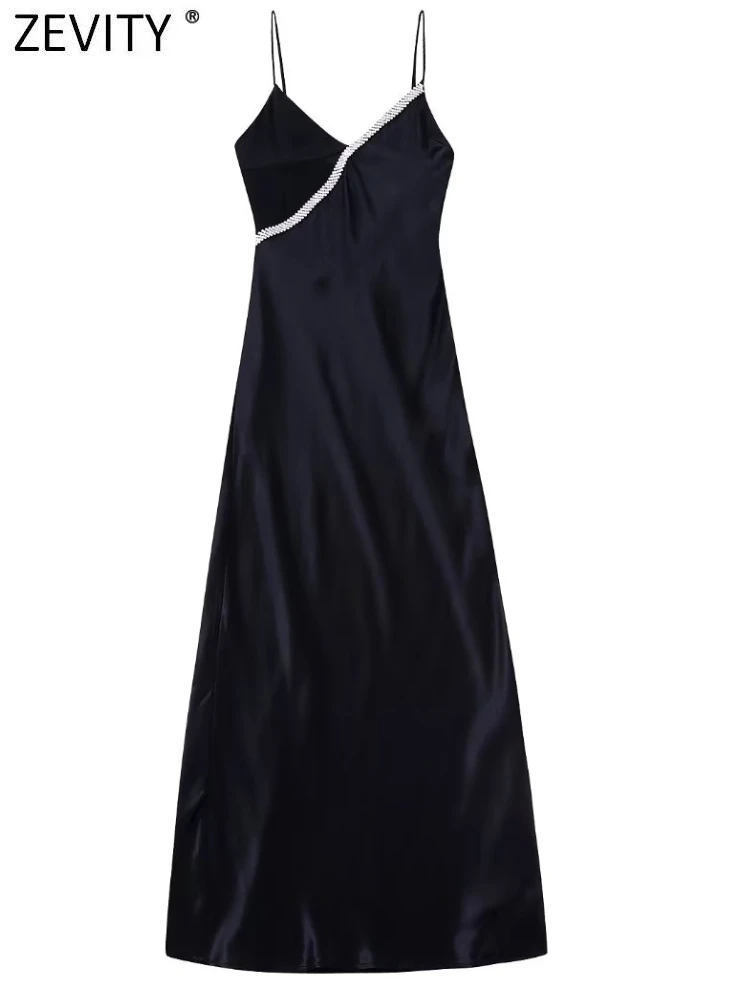 

Платье-миди женское с V-образным вырезом, на тонких бретельках