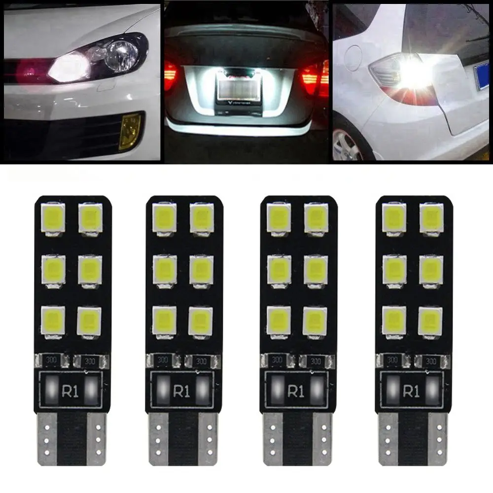 

4 шт., светодиодные лампы T10 W5W 2835 12SMD