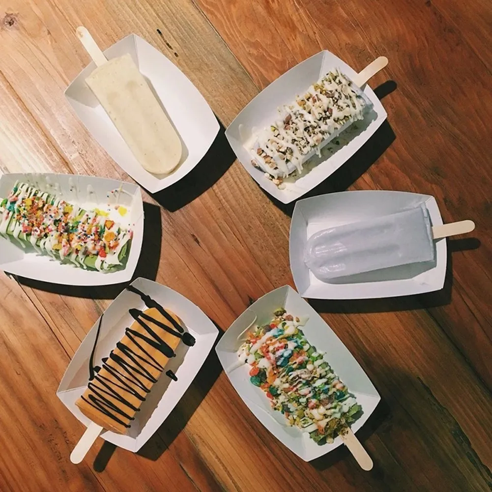 

11.4*10*2mm Ice Cream Stick 50pcs/Set Birch Wood Lolly Sticks Wood Color