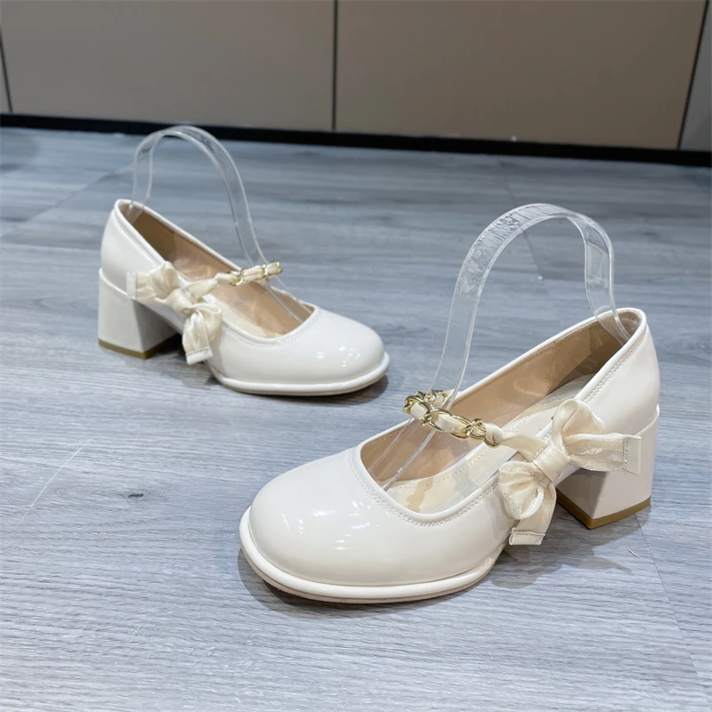 

Женские туфли на высоком каблуке, туфли-лодочки с ремешком и пряжкой в Корейском стиле, на платформе и каблуке, Новинка лета-осени 2022