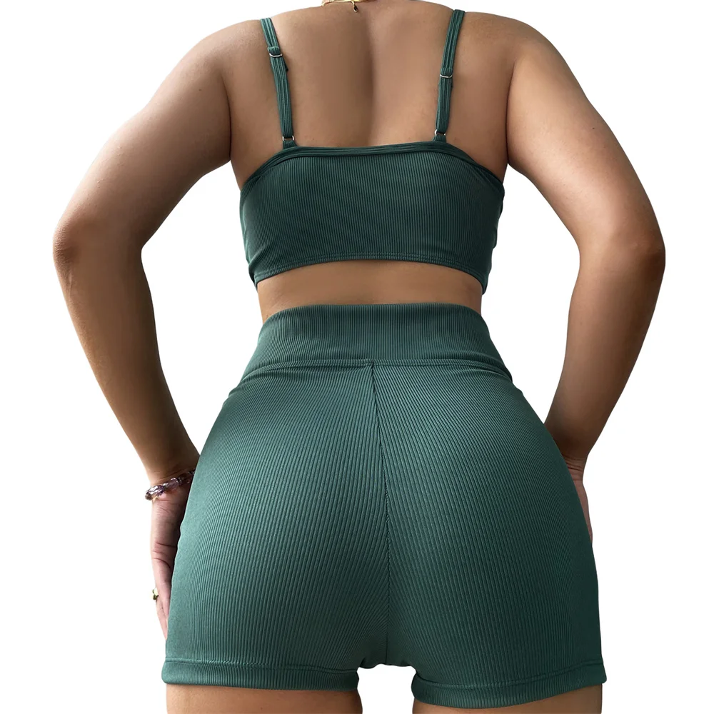 Женский купальный костюм Foohoostore комплект из майки и трусиков-боксеров с высокой