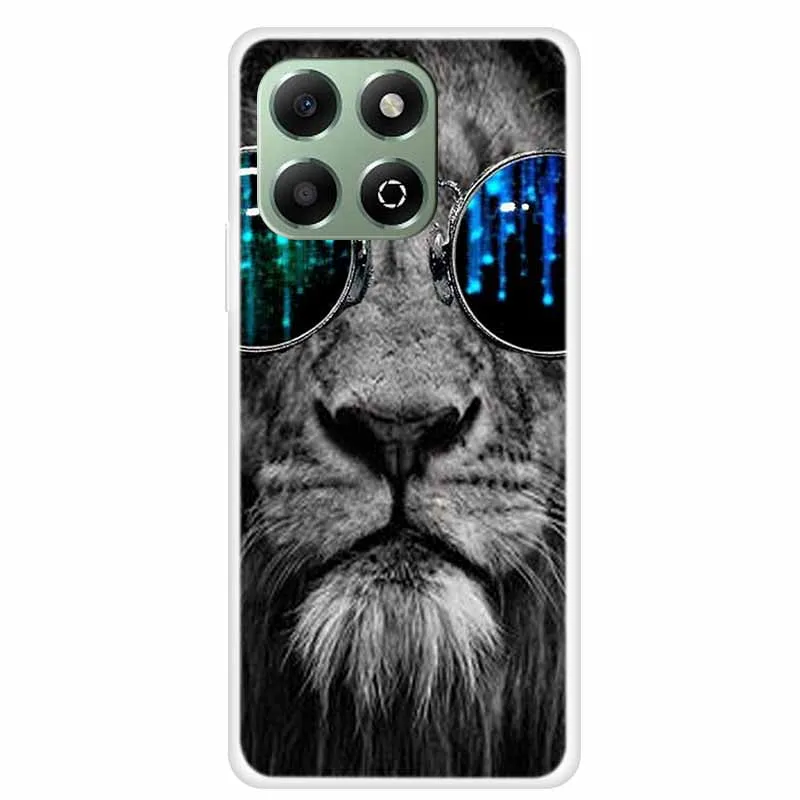 Для Honor X6b чехол X 6b прозрачный мягкий ТПУ защитный силиконовый с животными для